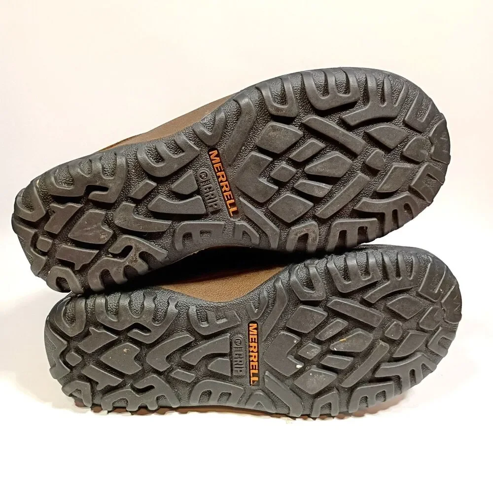 Merrell Decora Prelude Duck Boots Women 6.5 Brown Sugar Leather Insulated Zipper
